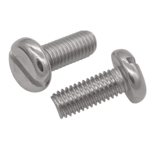 Parafusos de cabeça panela com fenda Inox DIN85
